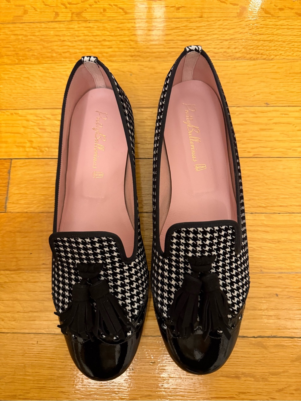 Pretty Ballerina’s Women’s Houndstooth Slip-On Loafers size EU 40 - Picture 3 of 7